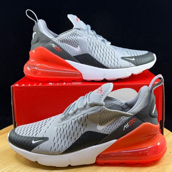 Nike Air Max 270 (Gs) Wolf Grey-White-Anth Sz 5Y-Womens Sz 6.5 [943345-039]